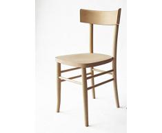SEDIA IN LEGNO NUOVA GIA MONTATA GREZZO DA VERNICIARE MODELLO MILANO VINTAGE ANNI 50