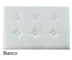 CASA TESSILE Ecopelle Pouf Panca Contenitore Tinta Unita Double - Bianco