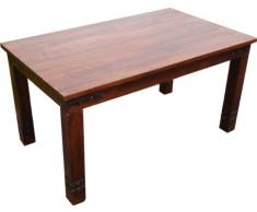 Guru-Shop Tavolo da Pranzo in Stile Coloniale R509 Classico Scuro - Modello 4, Marrone, Lunghezza: 220 cm, Tavoli da Pranzo Tavoli da Cucina