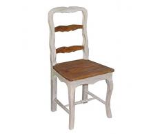 Antyki24 Sedia da Pranzo Vintage Rustico in Stile Antico Legno Farmhouse Country Style