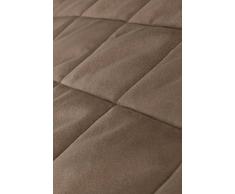 EVERGREENWEB - Pouf Letto Singolo con Materasso in POLIURETANO h 10 cm SUITE Salvaspazio Pieghevole per Camera Cameretta Tavolino Soggiorno Puff poggiapiedi, tessuto Sfoderabile CAMOSCIO color Tortora