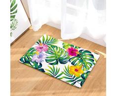 Nunbee Flanella Antiscivolo Zerbini Decorazioni Tappeti Morbidi Tappeto Sala da Pranzo Soggiorno Camera da Casa Letto Cucina 16x24 inch / 40x60 cm - Fiori C