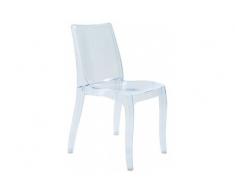 GRAND SOLEIL Grandsoleil, Upon Light - Sedia impilabile trasparente, in policarbonato, 54 cm x 50 cm x 84 cm, cristallina