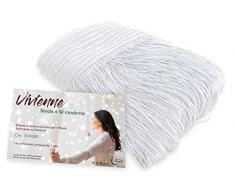 Tex family Tenda a Fili Vivienne per Porta CM. 150X300 Tinta Unita Bianco