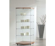 Vetrina Angolare 68X68X181H Con Faretti - Ve70180F Complementi di Arredo