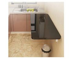 WBBML Tavolino a Muro Salvaspazio Telaio in Metallo Tavolo Pieghevole a Muro, per Cucina, Salotto, 20 Taglie (Colore : White, Size : 120x40cm)