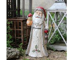 Powzz ornament Il Babbo Natale con la Lanterna è posizionato sul Terreno per Decorare la Vecchia vetrina e Decorare la casa, A