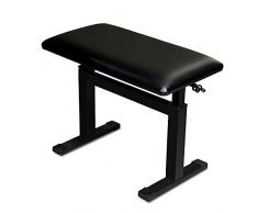 XIAOQIAO Panca per Pianoforte Regolabile con Sollevamento Automatico Sgabello Singolo in Pelle a Forma di I con Poggiapiedi Antiscivolo in PVC 10 cm Regolabile in Altezza
