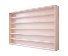 Alsino Vetrina (V12) per modellismo in legno di betulla, con 2 vetri di plexiglas, Dimensioni 90 x 58 x 8,5 cm, vetrinetta, bacheca, espositore, collezionismo