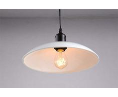 WU Guo Home Hotel Luci Decorazione, Lampadari Vintage Coperchi di pentole Creative Sala da Pranzo Salotto Illuminazione Domestica Ufficio Americano Bianco Dia.30Cm