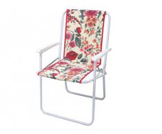 bica Mitica Sedia Relax, Tessuto, Metallo, Fiorato