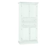 Lo Scrigno Arredamenti, Dispensa/Armadio da cucina 4 porte 2 cassetti laccato bianco W1394/L