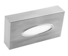 Medic linics ai0985cs - Dispenser per fazzolettini cosmetici per box in acciaio inox contenitore per salviette come tavolo o da parete