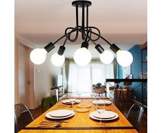lampadari 5 luciLampada a sospensione industrial DIY Lampada Base Lampadina E27 Retro Lampadario Pendente lampadine lampadario pendente 5 braccia lampade a sospensione e plafoniere Lampadario