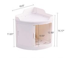 BAOYOUNI - Armadietto da Doccia ad Angolo Adesivo, per Cucina, Bagno, Camera da Letto, dormitorio, Avorio, Large 1 Layer, with electrostatic Stickers