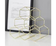 Cikuso Creativo Vino Geometrico cremagliera in Metallo Semplice Famiglia Vite UVA cremagliera Ristorante Soggiorno Bar Vino vetrina Vino Display