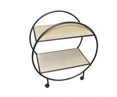 DRULINE Scaffale Mensola Cucina Portavivande Beistellen Auto Carrello Tavolino da Salotto Tavolino - 2 Cassetti