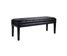 Panca Ottomana Ottomano Banco Poggiapiedi Cuoio Scarpe Banco Poggiapiedi Living Room Divano Panca da Letto Bed End Sgabello Poggiapiedi (Colore : Black, Size : 90cm)