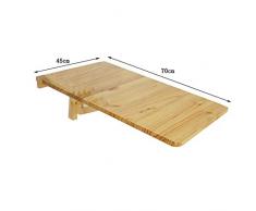 Lw wall table Tavolo da Parete Piegare Il Tavolo a Parete a ribalta - Spazio Bianco/Legno a Risparmio di Colore, 70 * 45 cm (Colore : A)