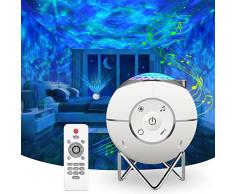 ibell Proiettore Stelle Soffitto, Proiettore Galassia Luce Notturna Led Proiettore Stelle Bambini, Lampada Proiettore di Stelle con Rumore Bianco,Timer,Telecomando, Regalo per Adulto, Bambini