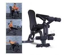 Panca da Allenamento Regolabile per La Palestra, Sit-Up Panca con Manubri Fitness per Interni Panca Compatta Regolabile, Sedia Romana Regolabile in Inclinazione (Nero)