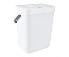 Cabilock Pattumiera da 5 l sospesa con coperchio, da cucina, mini pattumiera pieghevole per armadietti da cucina, armadietto, bagno, contenitore per rifiuti