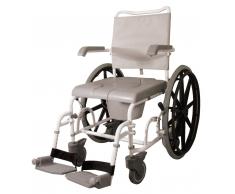 Drive Medical Sedia da doccia comodissima con ruote posteriori da 24� (B CARRCOM24)