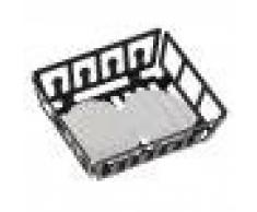 Sharplace Bambola Miniatura Cucina Portacappelli Piatti Decorazione Casa Domestica Metallo Plastica Nero Bianco