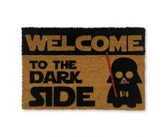 KOKO DOORMATS Zerbino Ingresso casa | Tappeto Ingresso casa Divertenti Dark Side in Fibra di Cocco e Base Tappeto Antiscivolo da PVC | Zerbini per Ingresso Esterno con Misure 40x60x1,5 cm.