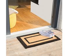 Relaxdays Zerbino Ingresso Casa, 75x45 cm, Tappetino Classico, Tappeto Antiscivolo, Interni & Esterni, Naturale