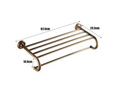 GYGYGY Portasciugamani - Accessori Per Il Bagno A Muro In Ottone Anticato Con Portacappelli In Rame Antico 62 5 Cm,Copper