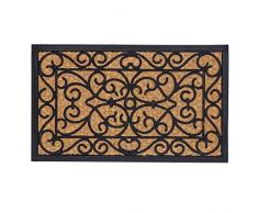 ASTRA zerbino antiscivolo da esterno resistente alle intemperie - Tappeto dingresso in gomma e fibre di cocco - Tappeto antisporco 45x75 cm Rilievo