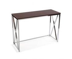 VERSA Modena Consolle ingresso, Tavolo Consolle, Tavolino Ingresso, Tavolo salotto, Mobile ingresso, Misure (A x L x l) 76 x 40,5 x 106,5 cm, Legno e metallo, Colore Marrone