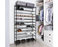 SONGMICS Scaffale Scarpiera Stender di Scarpa 12 Ripiani per 70 Paia di Scarpe 105 x 37 x 192 cm RTG01H