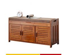 LJFYXZ Portascarpe con Cuscino Scaffale Mensola Organizzatore con 2 armadietti Ingresso, Soggiorno, Corridoio Cassapanca da Interno Mobile Bagno (Size : 90x32.5x49cm)