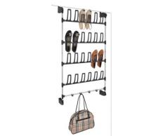 Porta scarpe scarpiera cremagliera 12 coppia di mensola in plastica 68,5x20x113,5 scarpe acciaio