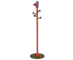 Labebe Kid Furniture, Appendiabiti per bambini in legno con 6 ganci - Orange Fox