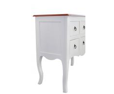 Tavolo consolle credenza cassettiera 6 casseto design classico in legno colore bianco (Cod. 0-7002)