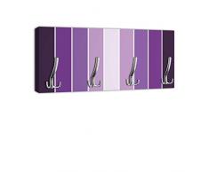 Appendiabiti con Design a strisce viola gancio attaccapanni appendiabiti da parete illuminato DG092