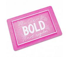 Grassetto zerbino raschietto per porta dingresso esterno, zerbino esterno, tappeto terrazzo, 40 x 80 cm, rosa