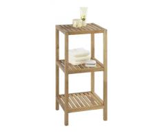 Wenko Scaffale per Il Bagno e la Casa Norway con 3 Ripiani, 3 Piani, Legno Noce, 36 x 79 x 36 cm