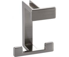 GedoTec® Gancio Gancio Appendiabiti moderno modello Lido in metallo appendiabiti | nichelato feingeschliffen | 60x 40x 15mm | con fissaggio inclusi nascosta | marchio di qualità per la vostra casa