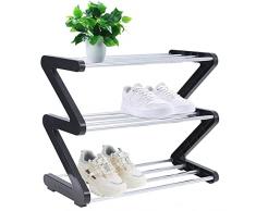 NIAWECAN Scarpiera Piccola, Scarpiera Piccola a 3 Livelli, Mini Scarpiera Organizer, Robusto Scaffale per Scarpe Stretto Organizzatore di Stoccaggio per Armadio Ingresso Corridoio 42 * 19 * 35