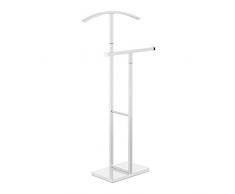 Uniprodo Indossatore da Camera Appendiabiti Servomuto Uni_Stand_01 (Acciaio Cromato, Argento, 2 Barre)