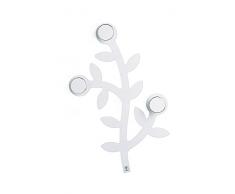 Foppapedretti Metallo Appendialbero Appendiabiti da Parete, Bianco