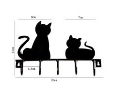 ZLR Moda Creativo casa gattino gancio in ferro da giardino vestiti gancio porta posteriore appeso cappelli appeso gancio chiave asciugamano gancio cornice bagno cucina