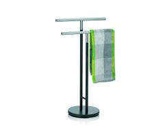 kela Sinerio 22230 - Attaccapanni per Bagno, Metallo Opaco Cromato, verniciatura a Polvere, Colore Antracite