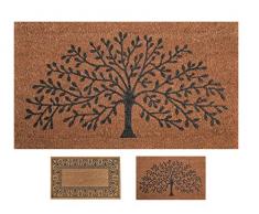 LUA VIKA Zerbino ingresso casa, tappeto ingresso interno, zerbino ingresso esterno, zerbino in fibra di cocco naturale, tappeto asciugapassi 40x70 (Tree of life)