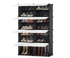 PREMAG Torre per riporre gli scarponi portatili, Scaffale modulare per riporre gli spazi, Scaffale per scarpe per scarpe, stivali, pantofole (2x 6 livelli)