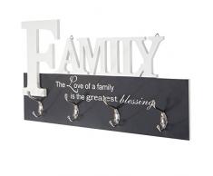 Appendiabiti Guardaroba attaccapanni pensile Family T691 MDF 7x50x28cm